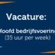 Vacature: Hoofd bedrijfsvoering (35 uur per week)